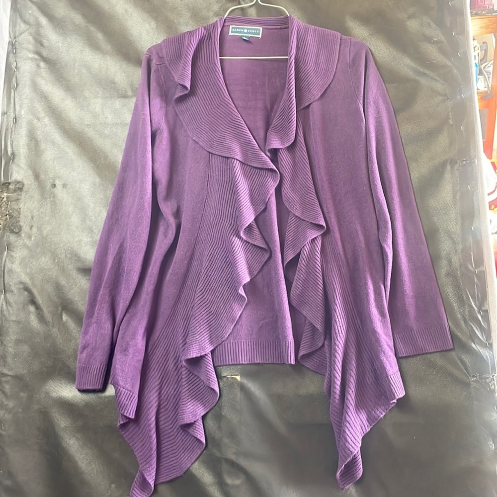 - Karen Scott Open Faced Sweater! Size Large
